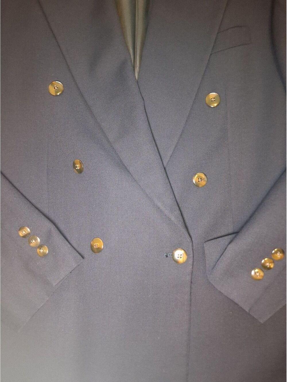 Givenchy Double Breasted Blazer Sport Coat 42R Navy Wool - Picture 4 of 10